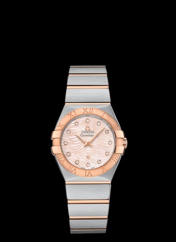Omega Constellation Quartz 27 Brushed Stainless Steel / Red Gold / Pink MOP