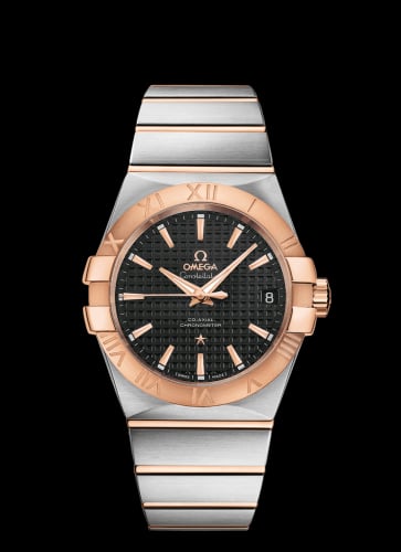 Omega Constellation Co-Axial 38 Stainless Steel / Red Gold / Black