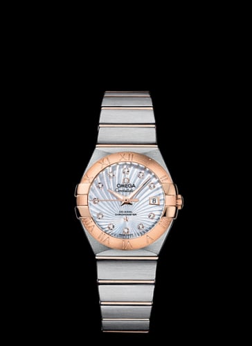 Omega Constellation Co-Axial 27 Brushed Stainless Steel / Red Gold / MOP Supernova