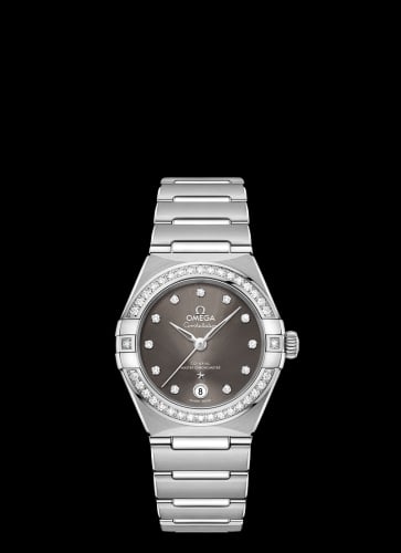 Omega Constellation Manhattan 29 Co-Axial Master Chronometer Stainless Steel / Grey Diamond / Diamond