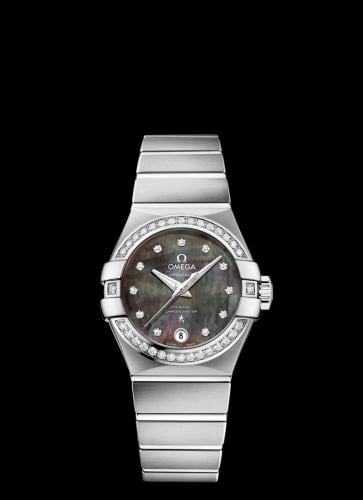 Omega Constellation Co-Axial 27 Brushed Stainless Steel / Diamond / Tahiti MOP