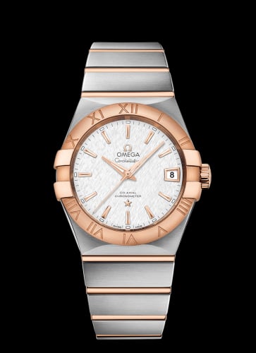 Omega Constellation Co-Axial 38 Stainless Steel / Red Gold / Silver Silk