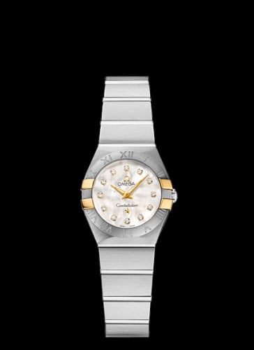 Omega Constellation Quartz 24 Brushed Stainless Steel / Gold Claws / MOP