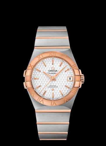 Omega Constellation Co-Axial 35 Stainless Steel / Red Gold / Lozenge Silver