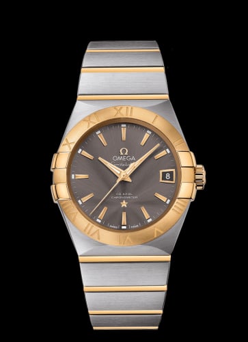 Omega Constellation Co-Axial 38 Stainless Steel / Yellow Gold / Grey
