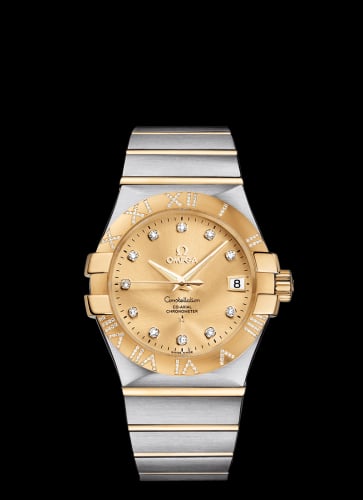 Omega Constellation Co-Axial 35 Stainless Steel / Yellow Gold / Diamond / Champagne