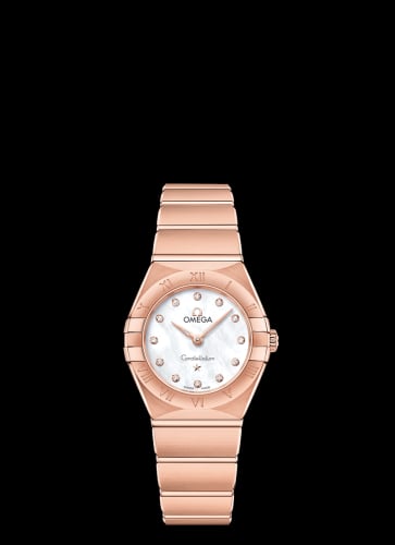 Omega Constellation Manhattan 25 Quartz Sedna Gold / MOP