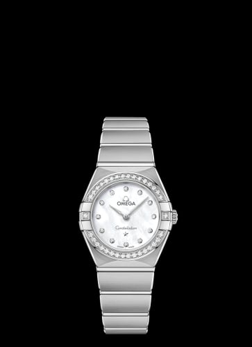 Omega Constellation Manhattan 25 Quartz Stainless Steel / MOP / Diamond