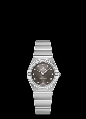 Omega Constellation Manhattan 25 Quartz Stainless Steel / Grey - Diamond / Diamond