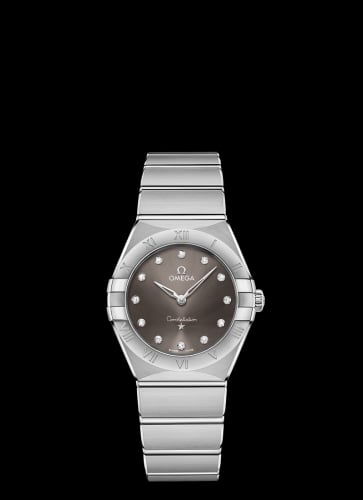 Omega Constellation Manhattan 28 Quartz Stainless Steel / Grey - Diamond