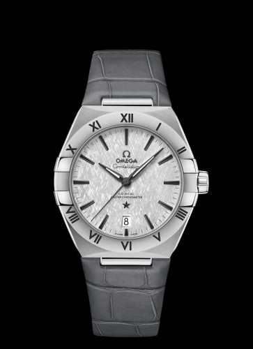 Omega Constellation Master Chronometer 39 Stainless Steel / Silver / Alligator