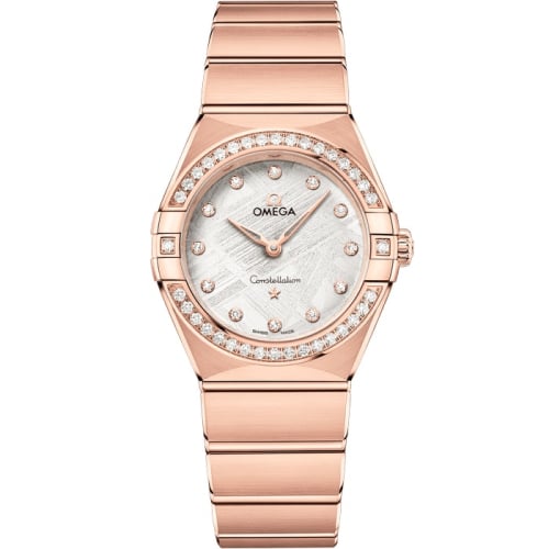 Omega Constellation Manhattan 28 Quartz Sedna Gold - Diamond / Silver Meteorite