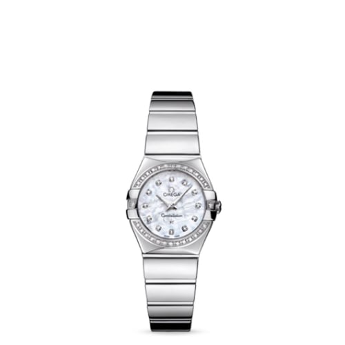 Omega Constellation Quartz 24 Brushed Stainless Steel / Diamond / MOP