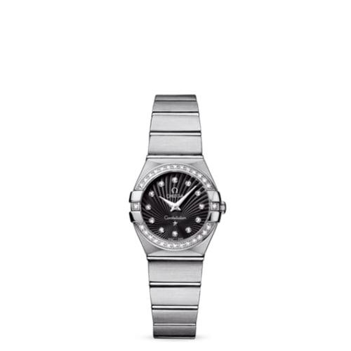 Omega Constellation Quartz 24 Brushed Stainless Steel / Diamond / Black Supernova