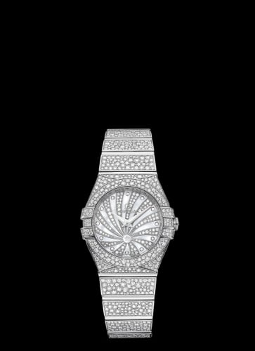 Omega Constellation Quartz 24 Polished White Gold / Snow / MOP Supernova