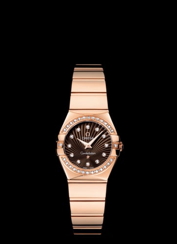 Omega Constellation Quartz 24 Polished Red Gold / Diamond / Brown Supernova