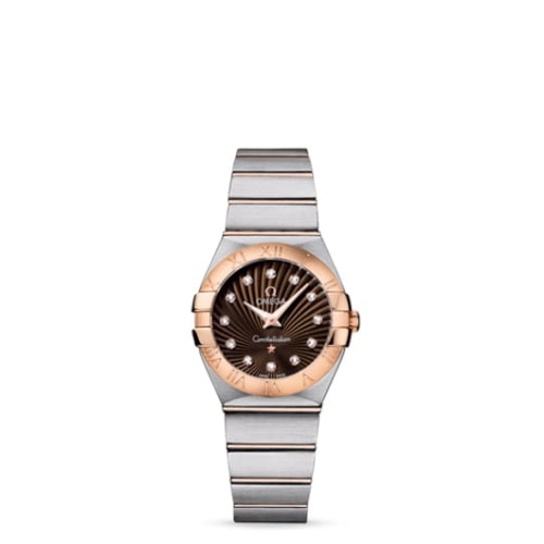 Omega Constellation Quartz 27 Brushed Stainless Steel / Red Gold / Brown Supernova