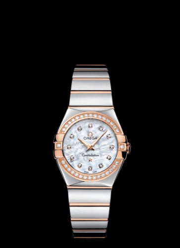 Omega Constellation Quartz 27 Polished Stainless Steel / Red Gold / Diamond / MOP
