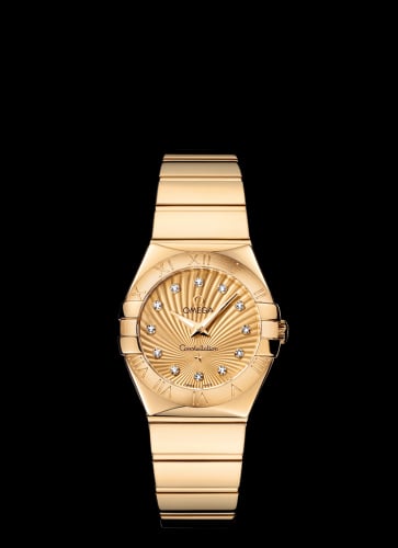 Omega Constellation Quartz 27 Polished Yellow Gold / Champagne Supernova
