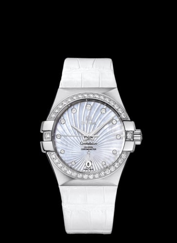 Omega Constellation Co-Axial 35 Stainless Steel / Diamond / MOP Supernova / Alligator