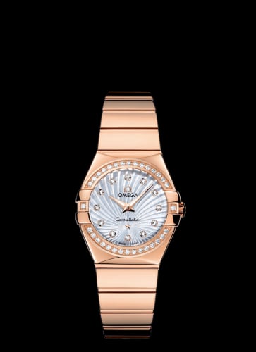 Omega Constellation Quartz 27 Polished Red Gold / Diamond / MOP Supernova