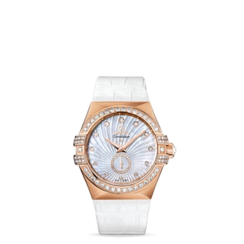 Omega Constellation Co-Axial 35 Small Seconds Red Gold / Diamond / MOP Supernova