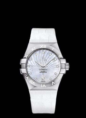 Omega Constellation Co-Axial 35 Stainless Steel / MOP Supernova / Alligator