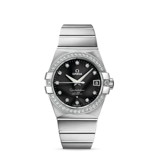 Omega Constellation Co-Axial 38 White Gold / Diamond / Black