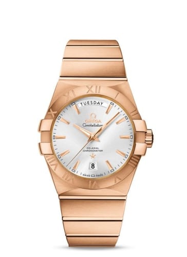 Omega Constellation Co-Axial 38 Day-Date Red Gold / Silver
