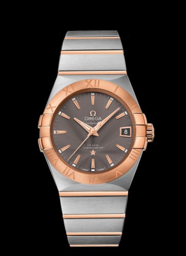 Omega Constellation Co-Axial 38 Stainless Steel / Red Gold / Grey