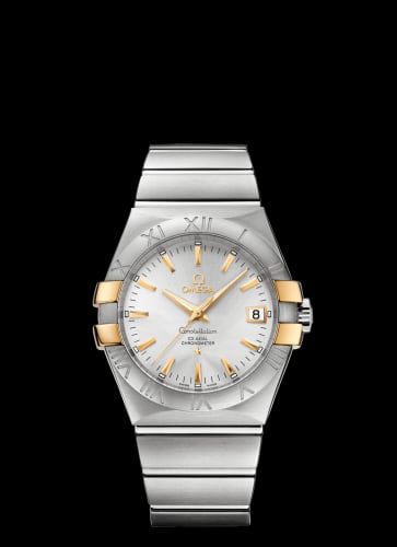 Omega Constellation Co-Axial 35 Stainless Steel / Yellow Gold Claws / Silver