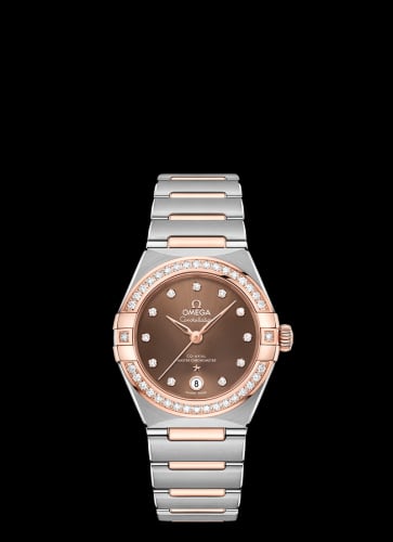 Omega Constellation Manhattan 29 Co-Axial Master Chronometer Stainless Steel / Sedna Gold / Brown Diamond / Diamond