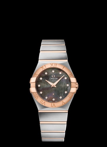 Omega Constellation Quartz 27 Brushed Stainless Steel / Red Gold / Tahiti MOP