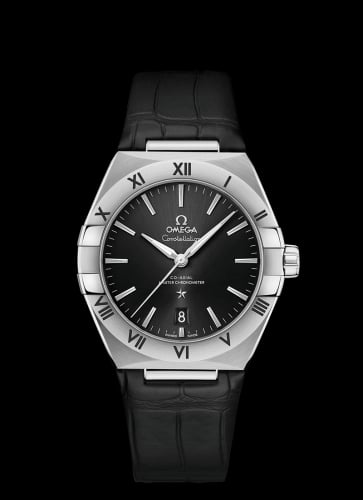 Omega Constellation Master Chronometer 39 Stainless Steel / Black / Alligator