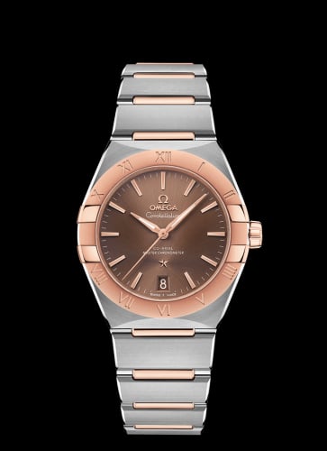 Omega Constellation Master Chronometer 36 Stainless Steel / Sedna / Brown / Bracelet