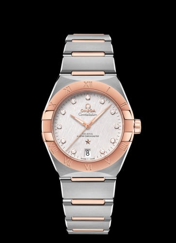 Omega Constellation Master Chronometer 36 Stainless Steel / Sedna / Silver - Diamond / Bracelet