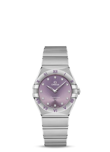 Omega Constellation Manhattan 28 Quartz Stainless Steel / Purple