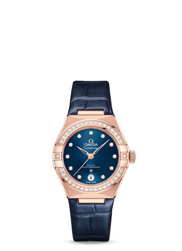 Omega Constellation Manhattan 29 Co-Axial Master Chronometer Sedna Gold / Diamond / Blue - Diamond