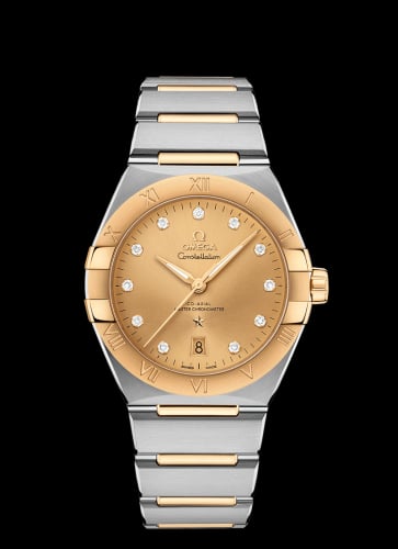 Omega Constellation Master Chronometer 39 Stainless Steel / Yellow Gold / Champagne-Diamond / Bracelet