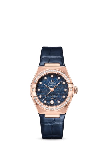 Omega Constellation Manhattan 29 Co-Axial Master Chronometer Sedna Gold / Diamond / Blue Aventurine