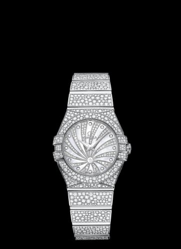 Omega Constellation Quartz 27 Polished White Gold / Snow / Diamond Supernova