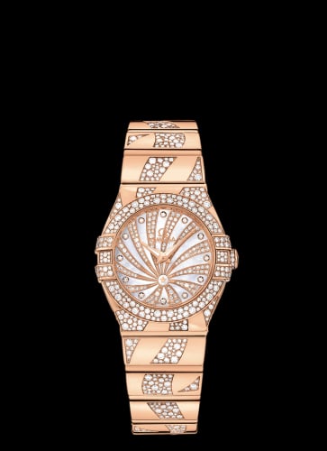 Omega Constellation Quartz 27 Polished Red Gold / Snow / Diamond Supernova