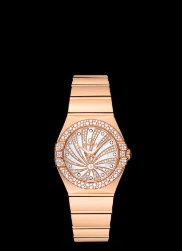 Omega Constellation Quartz 27 Polished Red Gold / Snow / Diamond Supernova