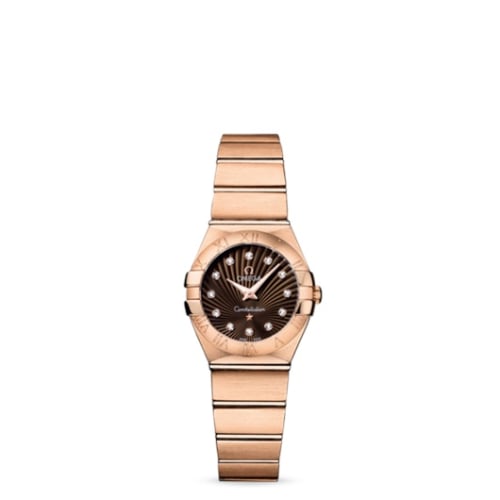 Omega Constellation Quartz 24 Brushed Red Gold / Brown Supernova