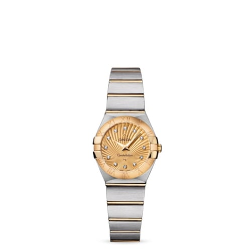 Omega Constellation Quartz 24 Brushed Stainless Steel / Yellow Gold / Champagne Supernova