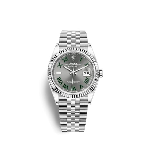 Rolex Datejust 36 Stainless Steel / Fluted / Slate - Roman / Jubilee