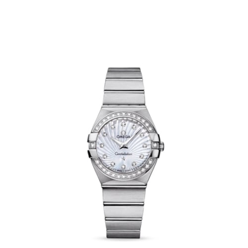 Omega Constellation Quartz 27 Brushed Stainless Steel / Diamond / MOP Supernova