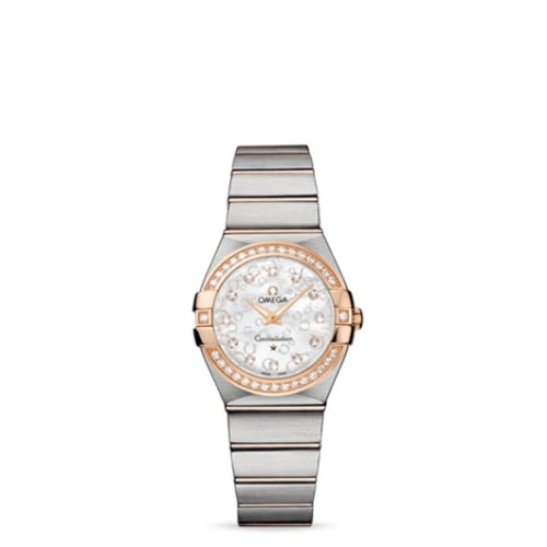 Omega Constellation Quartz 27 Brushed Stainless Steel / Red Gold / Diamond / MOP Omega