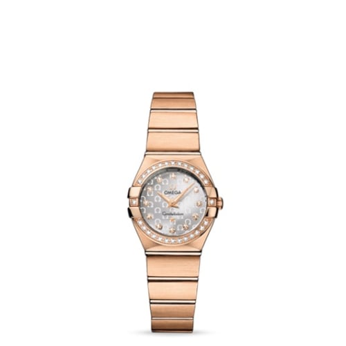 Omega Constellation Quartz 24 Brushed Red Gold / Diamond / Silver Omega