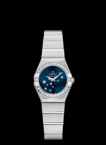Omega Constellation Quartz 24 Brushed Stainless Steel / Diamond / Orbis